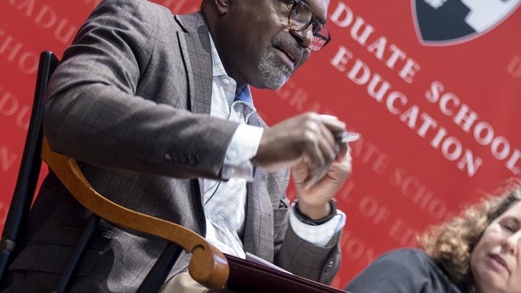 Irvin Scott at an Askwith Education Forum
